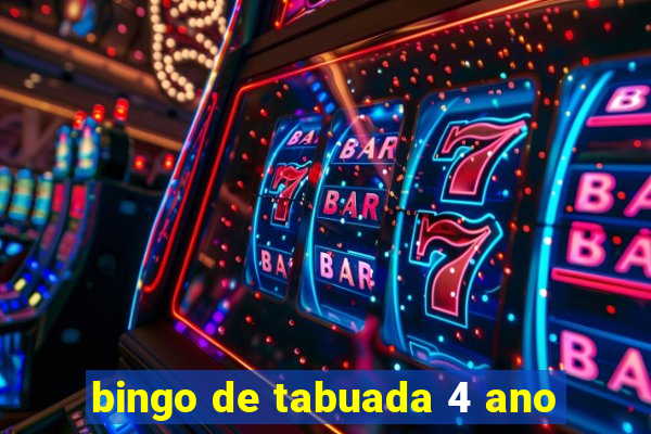 bingo de tabuada 4 ano