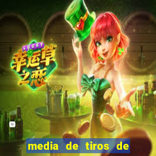 media de tiros de meta por jogo