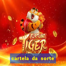 cartela da sorte time de futebol que mais saem