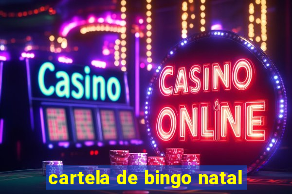 cartela de bingo natal