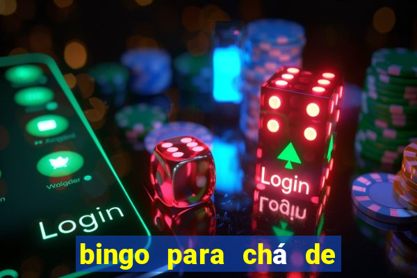 bingo para chá de bebê para imprimir grátis