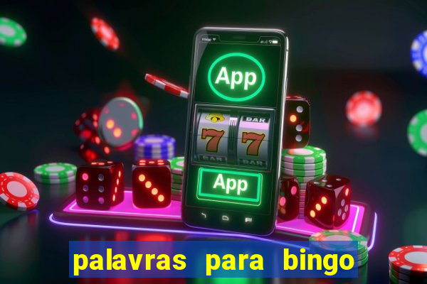 palavras para bingo cha de bebe