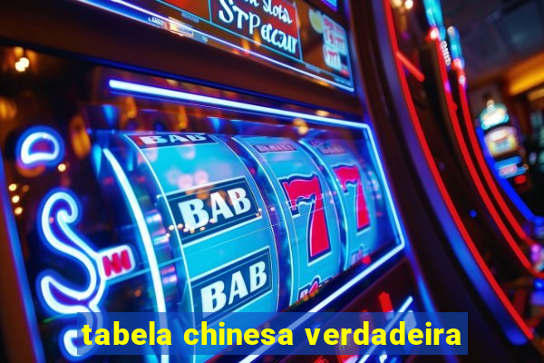 tabela chinesa verdadeira